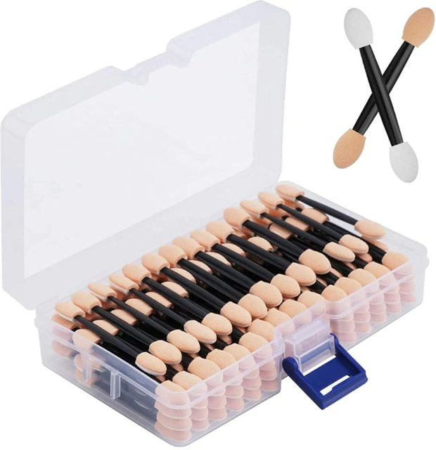 OTRESS Einweg-Lidschatten-Schwamm-Applikatoren, 120 Stück, beige, Unisex - Bild 1