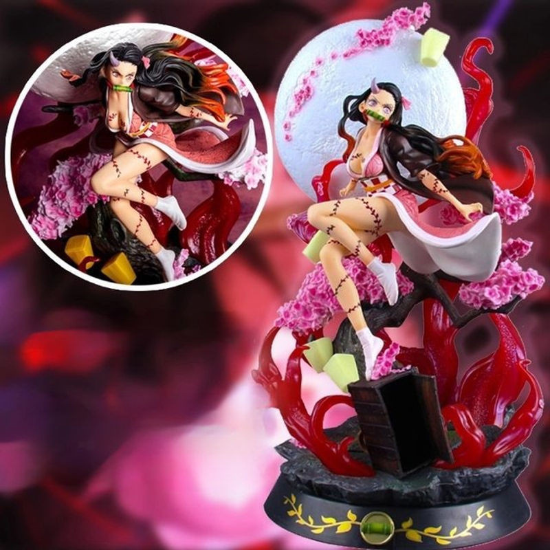 Bandai Demon Slayer Anime Figur Kamado Nezuko Statue aus Kunststoff, mehrfarbig, Höhe: 31 cm - Bild 1