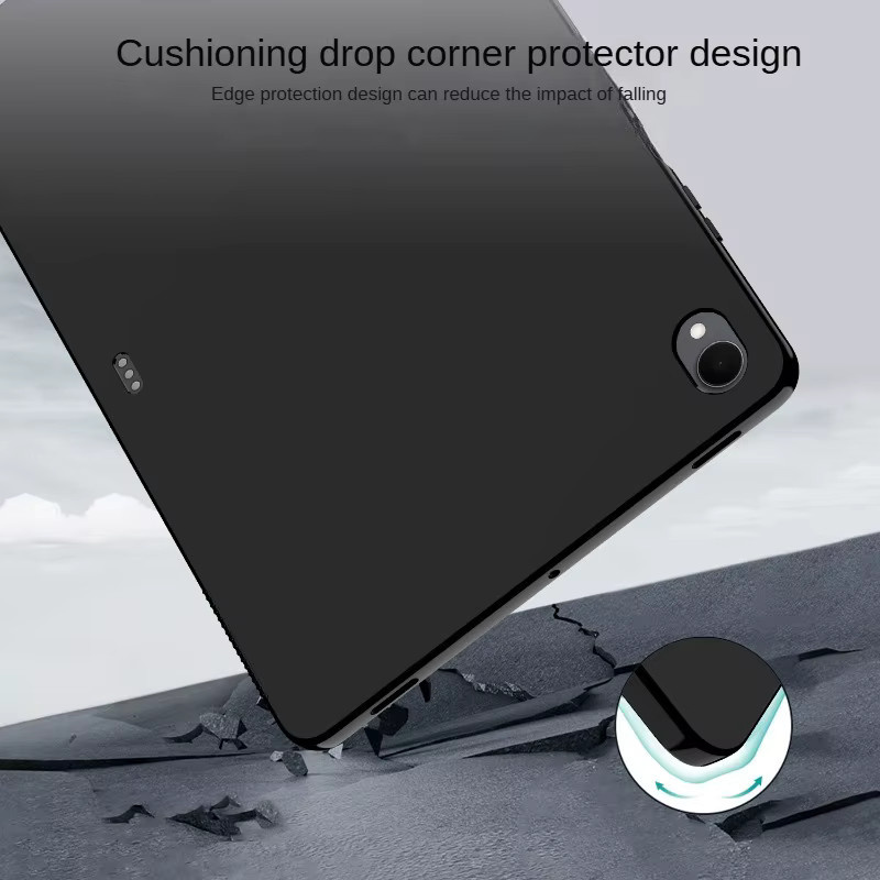 ZNOVAY Silikonhülle für Samsung Galaxy Tab S11 11 Zoll 2025, Back Case Cover für 5G Modelle SM-X730 und SM-X736, Schwarz - Bild 3