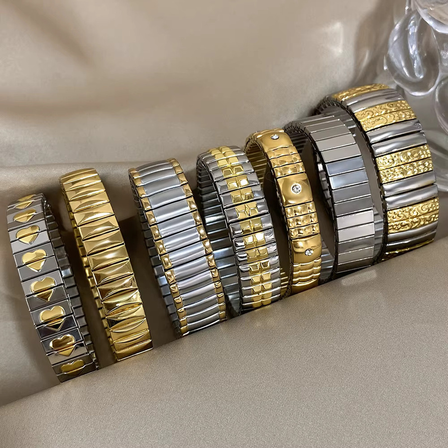 AENSOA Armband, Edelstahl, Herz, Stern, Strass, Damen - Bild 2