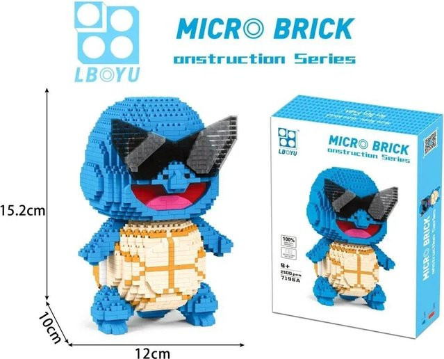 Pokemon Mikro-Baustein Pikachu Enton Garados Glurak Schiggy, Modell Figur, ab 14 Jahren - Bild 1