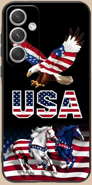 Ethanoch Handyhülle mit USA Amerika Flagge Design für Samsung Galaxy S26 S25 S24 S23 S22 S21 S20 Note20 Plus FE Ultra in Multicolor - Bild 1