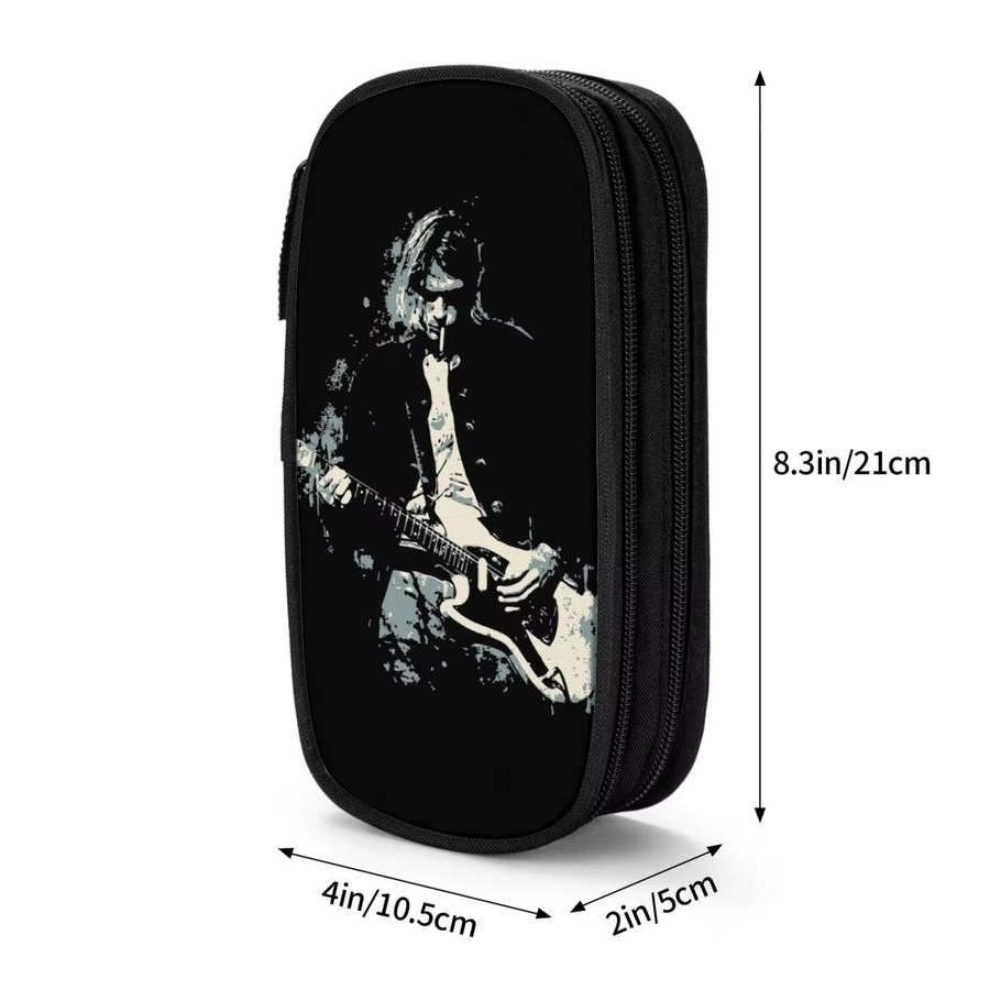 Kurt Cobain Gitarren Federmappe in Schwarz als großes Stiftepäckchen für Schüler und Studenten - Bild 6