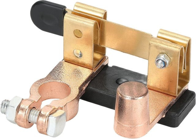 Daiertek Autobatterie-Ausschalter aus Messing mit Stromversorgungs-Modifikation für 12V Batterieanschluss, Farbe: Gold - Bild 1