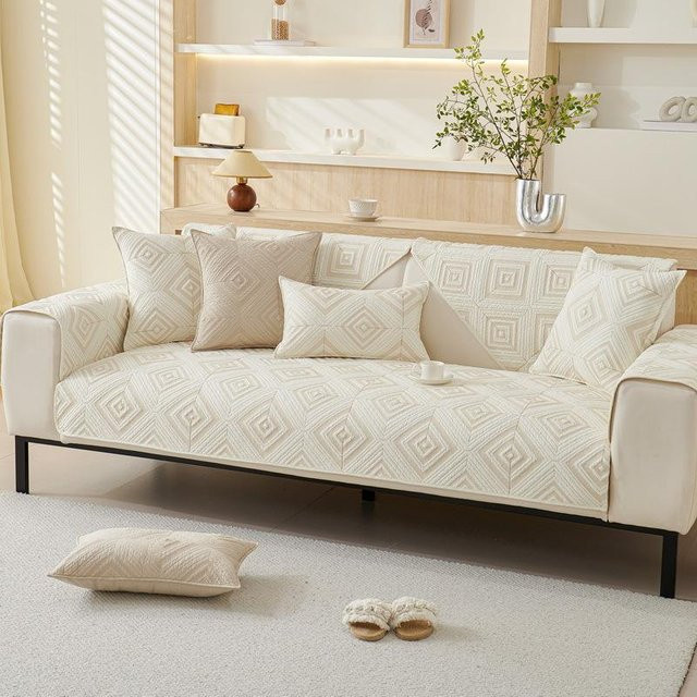 Super Six Sofa Kissen aus reiner Baumwolle, quadratisch, rutschfest, B/B: 70 x 70 cm - Bild 1
