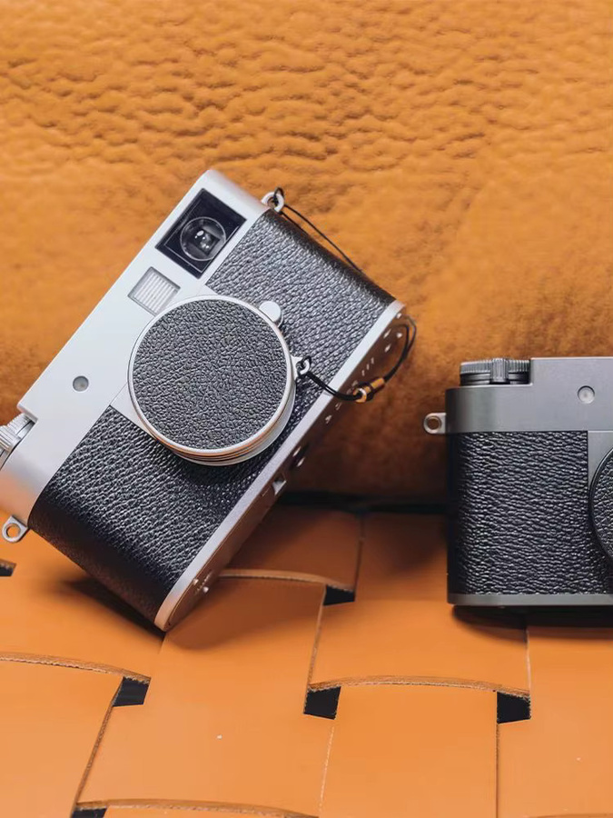 JJC Objektivdeckel für Fujifilm Fuji X aus Aluminium in Schwarz mit weichem EVA-PU-Leder - Bild 6