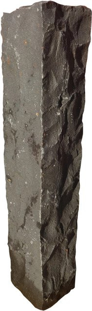 Basalt Palisade Schwarz gestockt B/T/H: 12 x 12 x 100 cm - Bild 1