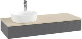 V&B Antao Waschtischunterschrank mit Frontstruktur und Beleuchtung, lackiert, B: 120 cm, H: 19 cm, T: 50 cm - Bild 1
