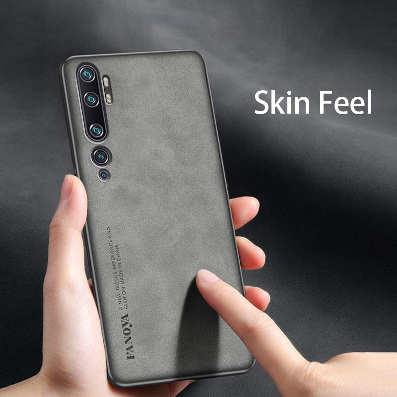 Retro Leder Hülle für Xiaomi Mi Note 10 Pro in Schwarz, Blau, Grau oder Braun – Stoßfeste Silikon Schutzhülle mit Leder-Hautgefühl - Bild 2