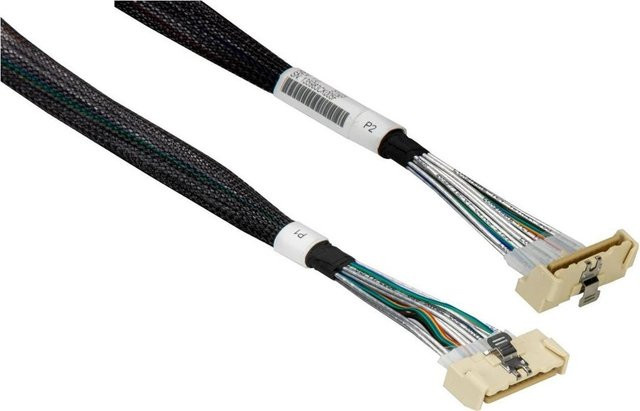 Supermicro Kabel CBL-MCIO-1339M5R MCIO x8 (STR) auf MCIO x8 (RA) in Schwarz, Länge: 39 cm - Bild 1