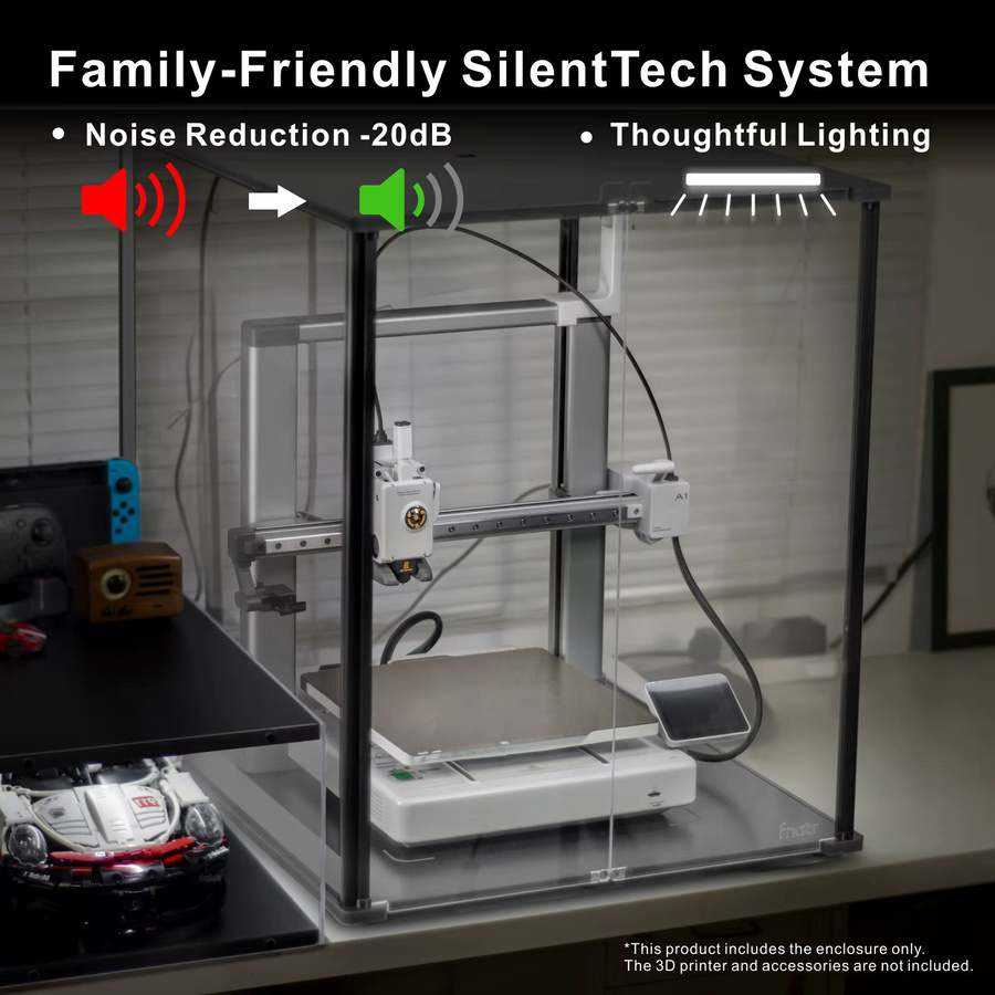 FYSETC FNATR Gehäuse für Bambu Lab A1 3D-Drucker aus transparentem Acryl mit Filtersystem - Bild 3