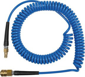 Riegler Spiralschlauch-Standardkupplung-Set aus PU in Blau, Schlauch Durchmesser: 12 x 8 mm, Länge: 3,0 m, SP12300PUSK - Bild 1
