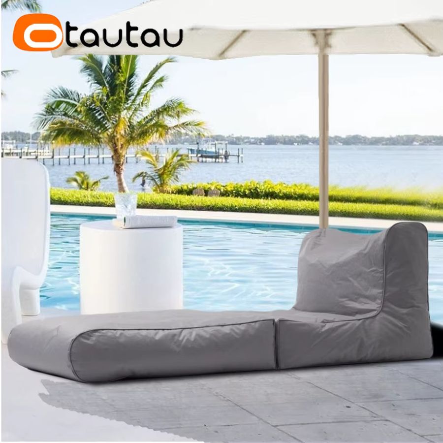 OTAUTAU Outdoor-Sitzsackbezug SF495 als zusammenklappbares Schlafsofa in Dunkelbraun (ohne Füllmaterial) - Bild 4