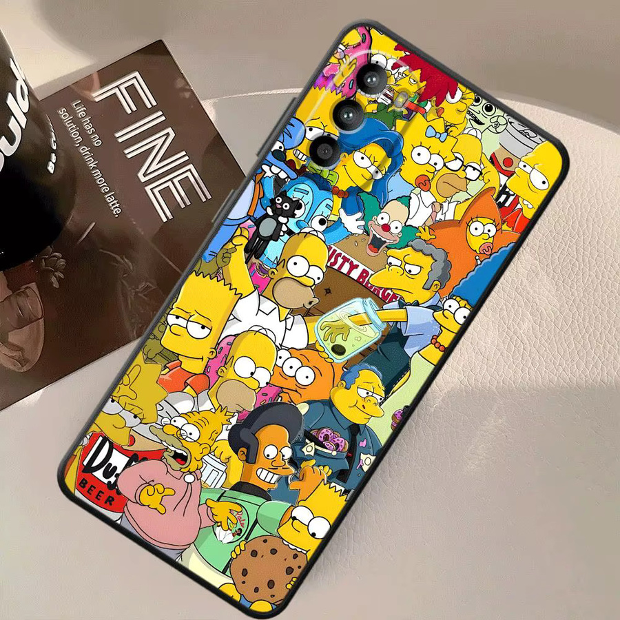 The Simpsons Handyhülle für Motorola Mot G60 G71 G51 G73 G22 Edge40 G32 G52 G50 Edge 20 Pro 30 Lite G53 G30 G60s in Schwarz und Multicolour - Bild 2