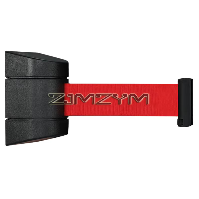 ZJMZYM Einziehgürtel Absperrband aus Kunststoff in Schwarz-Rot für Wandpoller und Magnetzaun-Leitplanken - Bild 5
