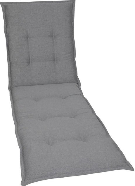 GO-DE TEXTIL Gartenauflage Liegenauflage Uni in Grau - Bild 1