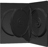 MediaRange 4er-DVD-Box Schutzhülle aus Kunststoff in Schwarz, 50 Stück - Bild 1