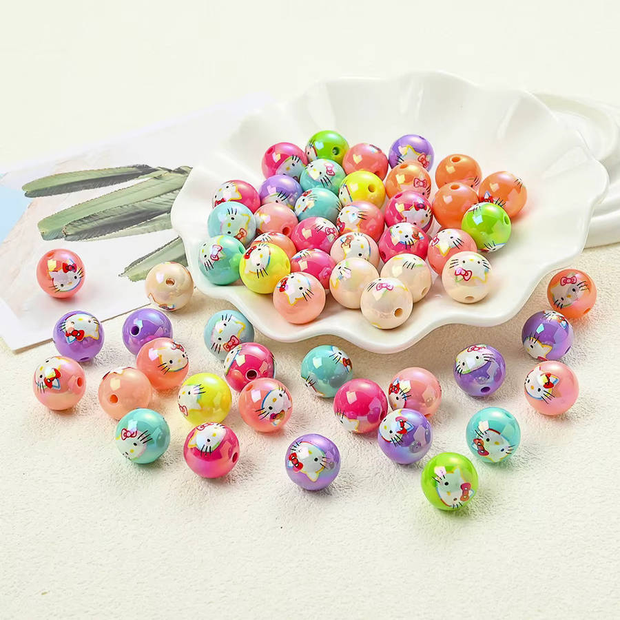 Sanrio Hello Kitty, runde Perlen, 10-teiliges Set, bunt, Zubehör - Bild 2