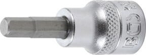 BGS Bit-Einsatz Innensechskant 6 mm mit 10 mm (3/8") Innenvierkant in Silber - Bild 1