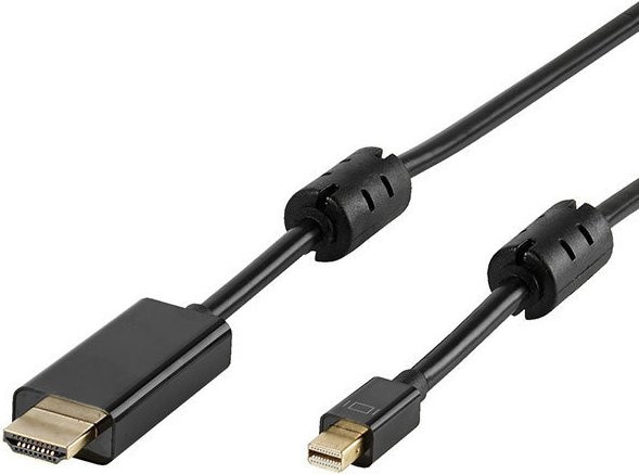 Vivanco Mini DisplayPort zu HDMI-Kabel in Schwarz, Länge: 1,8 m - Bild 1
