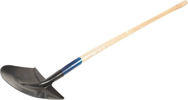 LUX-TOOLS Frankfurter Schaufel mit Aufbug in Schwarz mit Eschenstiel, Höhe: 130 cm - Bild 1
