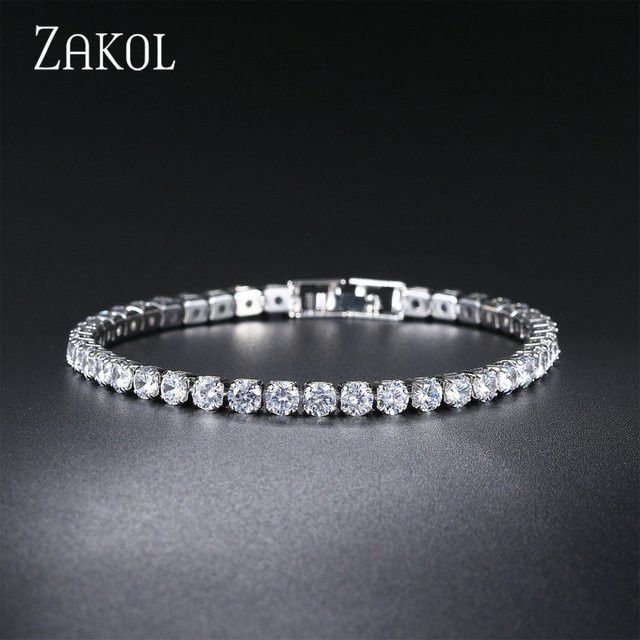 ZAKOL Tennis Armband, Silber, Zirkonia, Damen - Bild 1