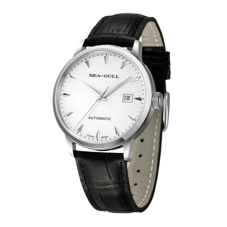 Seagull Armbanduhr, Mechanisch, Edelstahl, Leder, Herren - Bild 2