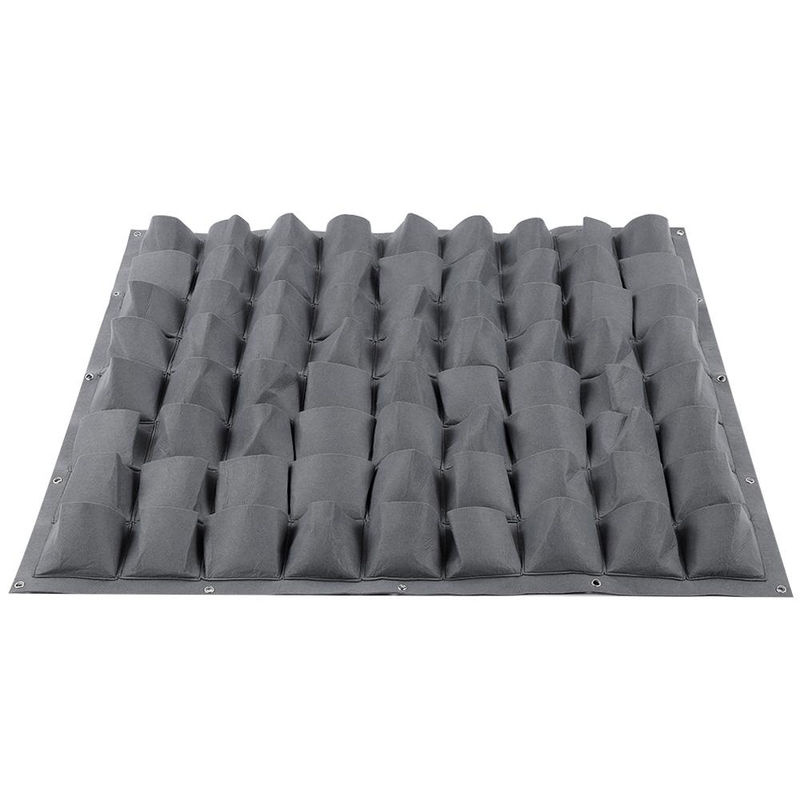 TOMTOP JMS Vertikale Wand-Pflanzanlage mit 72 Taschen aus Filz für Indoor und Outdoor, Grau - Bild 5