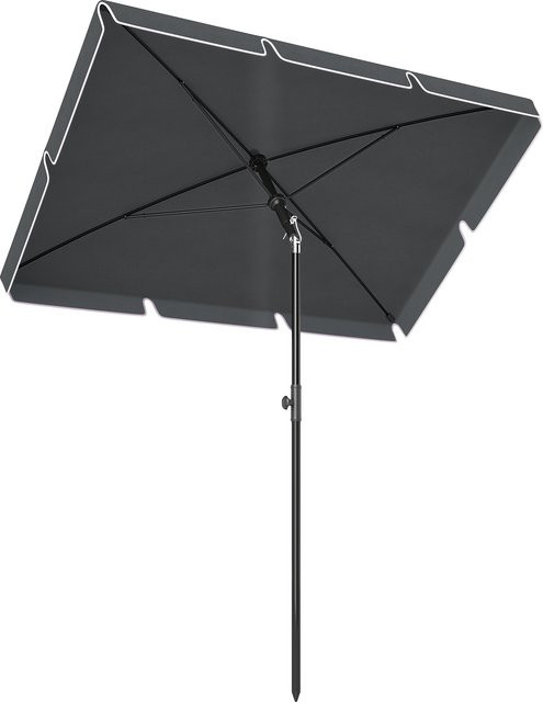 Outsunny Sonnenschirm Grau aus Metall und Polyester B/H/L: 125 x 245 x 200 cm - Bild 1