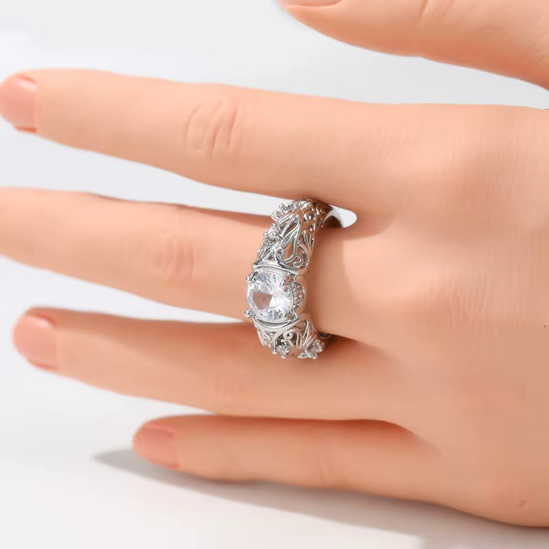 Ring Gotisch, Zirkonia, Silber, Damen - Bild 2