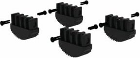 MUNK Günzburger Steigtechnik Innenschuh elektrisch ableitfähig für Leitern bis Baujahr 2004, Schwarz, B: 7,3 cm, T: 2,5 cm, 4er-Pack - Bild 1