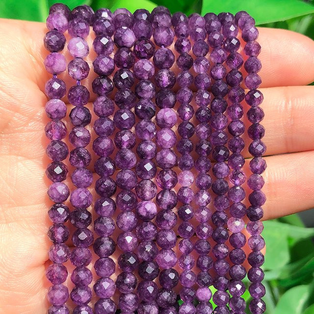 Amethyst-Glas-Abstandsperlen, 3/4 mm, Amethyst, Kristall, Unisex - Bild 1