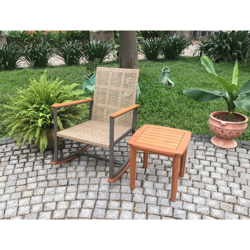 Garden Pleasure Gartenmöbel Set Sinaloa aus Teak und Metall, 2-teilig, braun - Bild 3