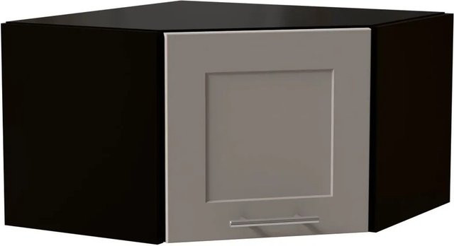 Feldmann-Wohnen Eckhängeschrank Oslo in Schwarz und Kaschmir Matt mit Soft-Close-Türen, B/T/H: 60 x 60 x 36 cm - Bild 1