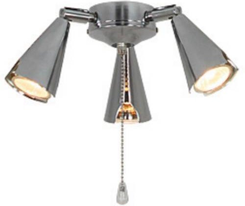 CasaFan 5-II CH 3 STRAHLER Deckenventilator-Leuchte in Chrom/Silber mit verstellbaren Strahlern und GU10 Fassung - Bild 1