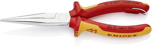 Knipex Flachrundzange 26 16 200 T mit Schneide, VDE-isoliert, rot, Länge: 200 mm - Bild 1