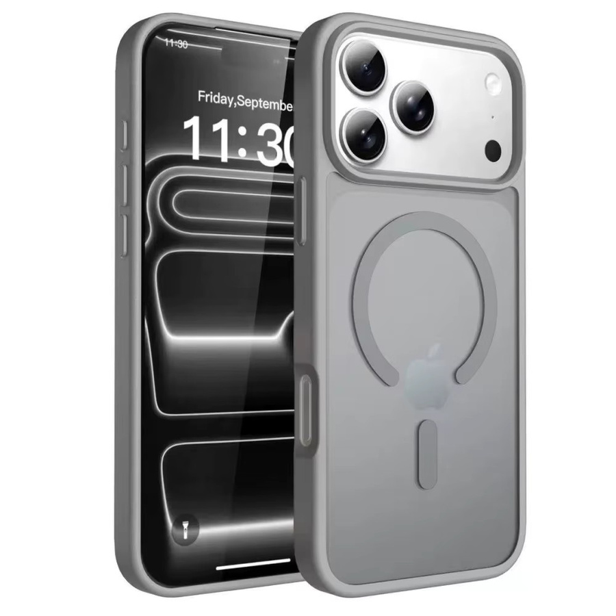 Matte magnetische transparente Schutzhülle für iPhone 16 mit MagSafe Unterstützung in Blau - Bild 6
