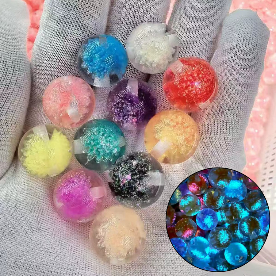 NASSBORO Perlen, Acryl, Gänseblümchen, Bunt, 16 mm - Bild 2