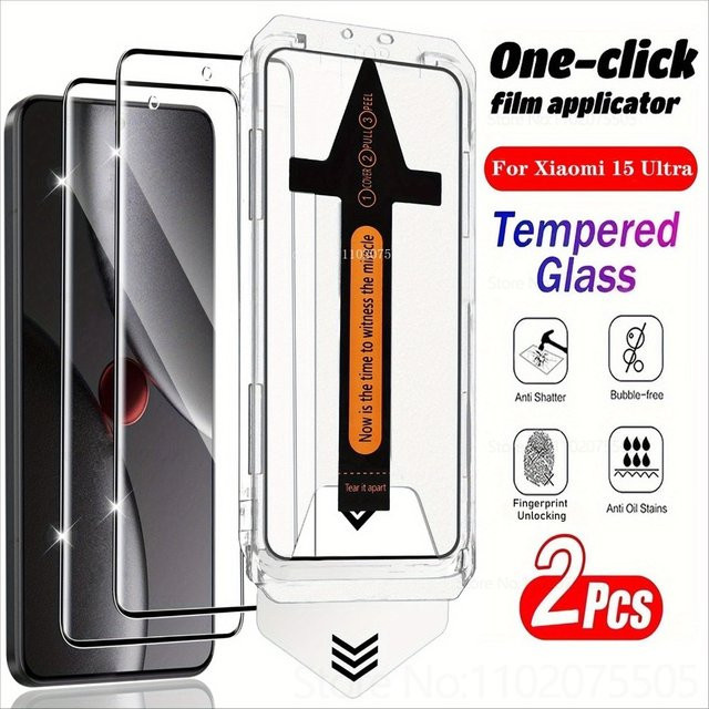 2 Stück HKXC Schutzglas für Xiaomi 15 Ultra 14 Ultra 13 Ultra 14T 14 Civi 13 Pro 13 Lite HD gehärtetes Glas transparent mit staubfreier Installation - Bild 1