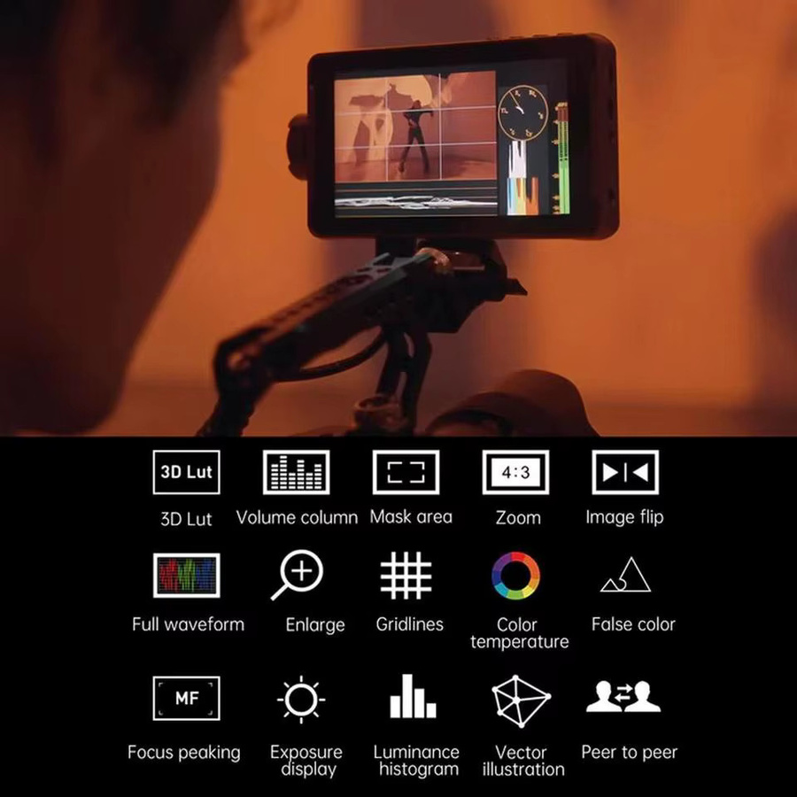 Viltrox DC-550 Pro II Tragbarer 5,5 Zoll Feldmonitor mit 4K Auflösung, HDMI und Touchscreen in Schwarz - Bild 2