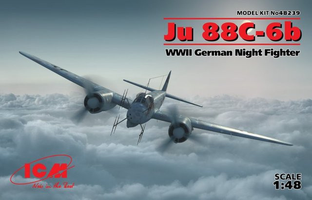 ICM Junkers Ju 88 C-6b, WWII German Night Fighter, Modellbau, 1:48 - Bild 1