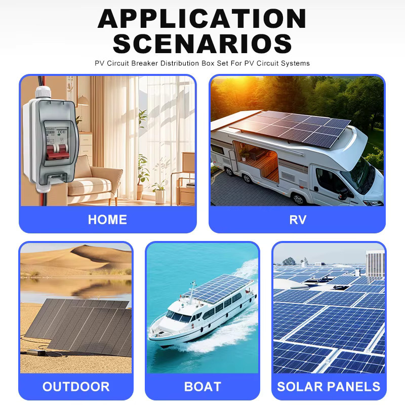 VaneAims Solar Trennschalter Box HT-2 Photovoltaik Combiner Box IP65 Wasserdicht DC500V mit MCB Mini Leistungsschalter - Bild 6