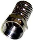 e+p F-Stecker F 2 aus Messing in Silber - Bild 1