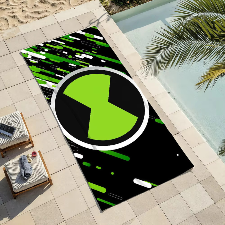 Hasbro Ben 10 Handtuch mit Fantasy-Cartoon-Motiv, schnelltrocknendes Badetuch für Strand, Schwimmen und Sport - Bild 4