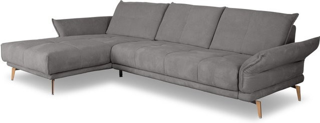 Polsterecke SANSIBAR ROBERTSFORS in Grau mit Stoffbezug und Wild Oak Design, L-Form linksseitig, B/T/H: 178 x 150 x 68 cm - Bild 1