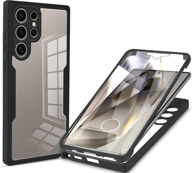 360° Vollschutz-Handyhülle mit Displayschutzfolie für Samsung Galaxy S21, S22, S23 Plus und S24 in Transparent - Bild 1