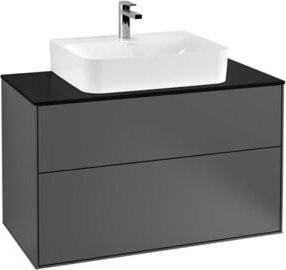Villeroy & Boch Waschtischunterschrank Finion Wandmontage Anthrazit Glänzend B/T/H: 100 x 50,1 x 60,3 cm - Bild 1