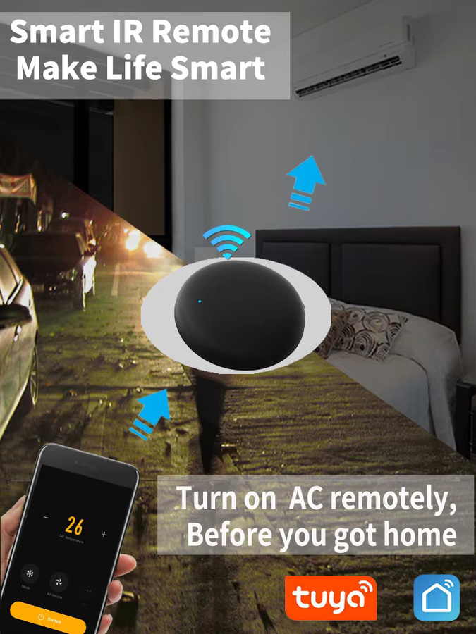 Tuya WiFi IR-Fernbedienung für dein Smart Home in Schwarz, kompatibel mit Alexa, Yandex und Smart Life zur Steuerung von Klimaanlage und TV - Bild 6