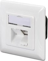 Digitus Datenanschlussdose CAT.6 Klasse E für Ethernet/LAN Unterputz, Weiß - Bild 1