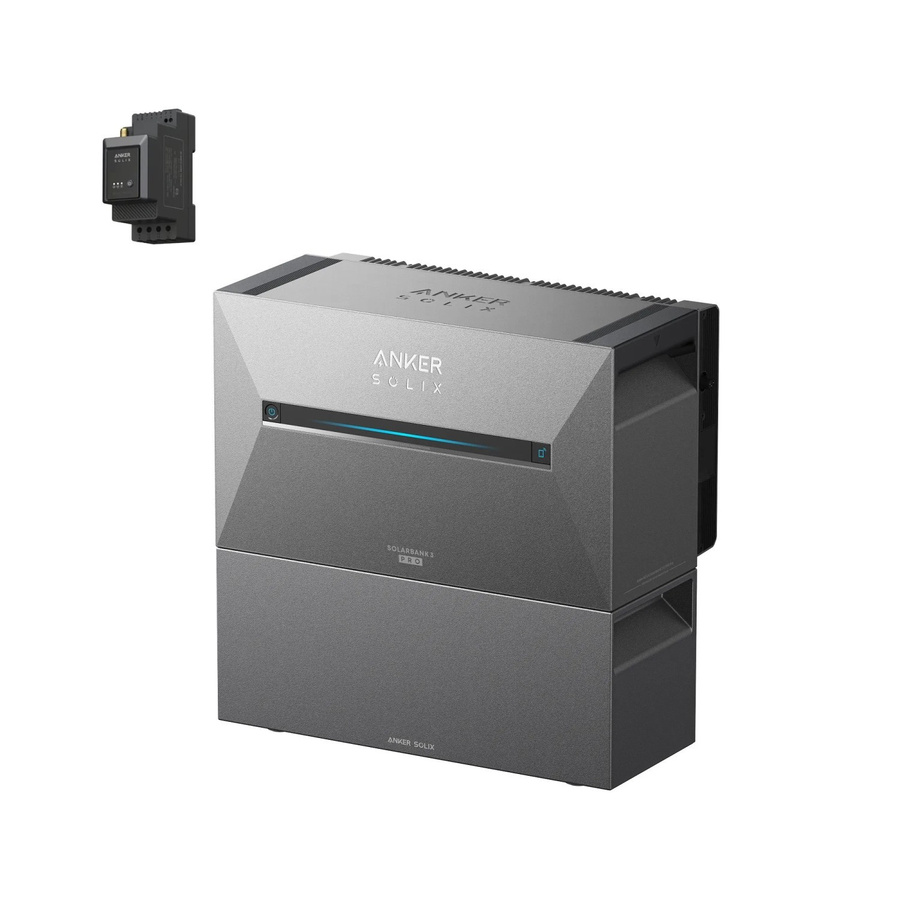 Anker Solix Solarbank 3 E2700 Pro in Grau mit Erweiterungsakku BP2700 und Smart Meter - Bild 2